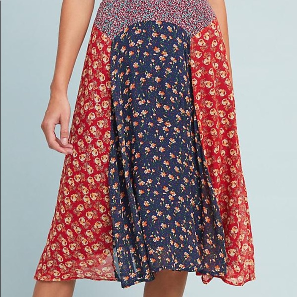 Anthropologie Meadow Rue Prairie Patterned Skirt